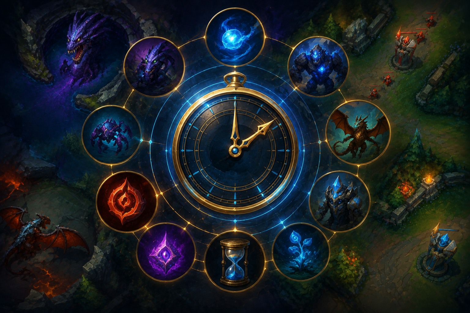 ВСЕ ТАЙМЕРЫ И ЧАСЫ В LEAGUE OF LEGENDS — ПОЛНЫЙ РАЗБОР